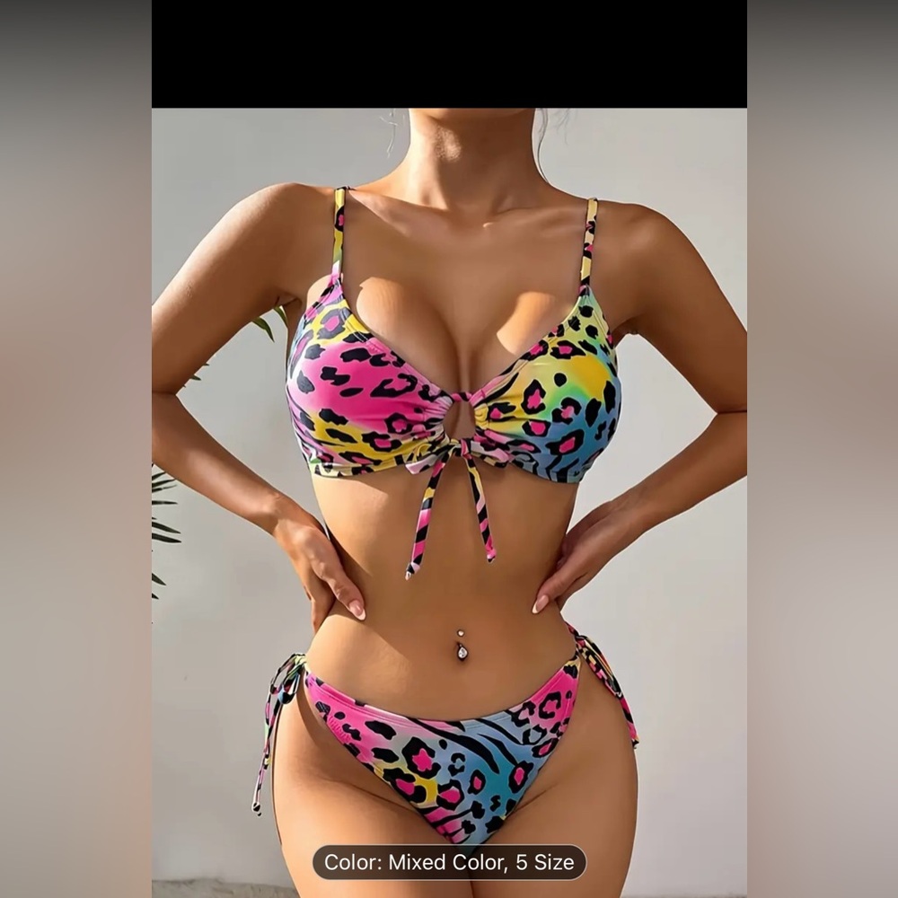 Cheetah print bathing suit